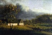 Jens Juel A Storm Brewing Behind a Farmhouse in Zealand France oil painting reproduction